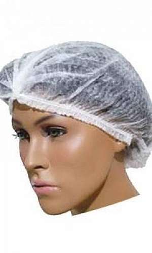 Touca descartável branca Touca descartável branca